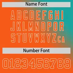 Aqua Orange Diagonal Stripe Gradient Fashion Baseball Jersey 4