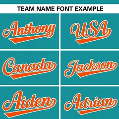 Aqua Orange Flame Graffiti Authentic Baseball Jersey 3