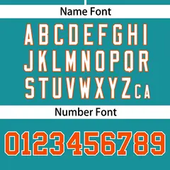 Aqua Orange Flame Graffiti Authentic Baseball Jersey 4