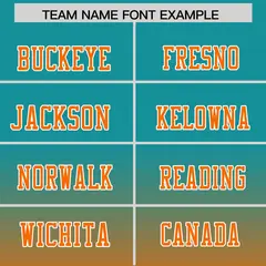 Aqua Orange Gradient Fashion Authentic Football Jersey 3