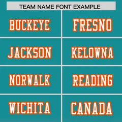 Aqua Orange Gradient Side Pattern Authentic Football Jersey 3