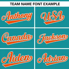 Aqua Orange Gradient Side Star Pattern Baseball Jersey 3