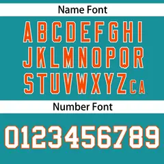 Aqua Orange Gradient Side Star Pattern Baseball Jersey 4