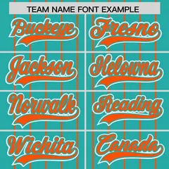 Aqua Orange Gradient Stripe Fashion Sleeves Baseball Jersey 3