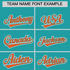 Aqua Orange Ice Cream Helmet Pattern Hockey Jersey 3
