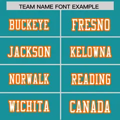 Aqua Orange Insert Color Design Authentic Football Jersey 3