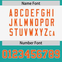 Aqua Orange Raglan Authentic Football Jersey 4