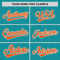 Aqua Orange Raglan Pullover Authentic Baseball Jersey 3