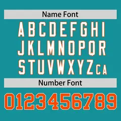 Aqua Orange Raglan Sleeve Authentic Baseball Jersey 4