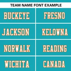 Aqua-Orange Raglan Sleeves Authentic Fashion Football Jersey 3