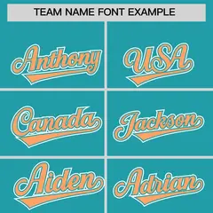 Aqua Orange Raglan Two Tone Varsity Full-Snap Letterman Jacket Hoodie 5