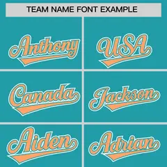 Aqua Orange Raglan Two Tone Varsity Full-Snap Letterman Jacket Hoodie 5