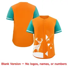 Aqua Orange Raptor Series Raglan Baseball Jersey 8