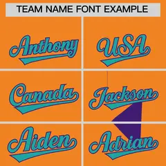 Aqua Orange Raptor Series Raglan Baseball Jersey 4
