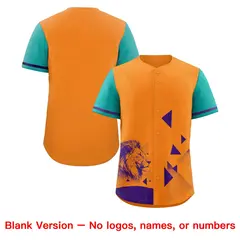 Aqua Orange Raptor Series Raglan Baseball Jersey 8