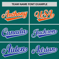 Aqua Orange-Royal Gradient Side Baseball Jersey 3