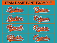 Aqua Orange Royal-White Classic Style Hockey Jersey 3