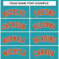 Aqua Orange Royal-White Classic Style Hockey Jersey 3