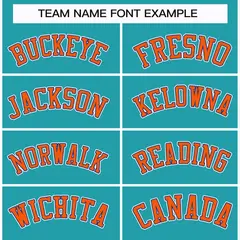 Aqua Orange Royal-White Classic Style Hockey Jersey 3
