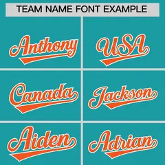 Aqua Orange Side Camo Baseball Jersey 3