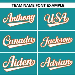 Aqua Orange Side Spot Raglan Pullover Baseball Jersey 3