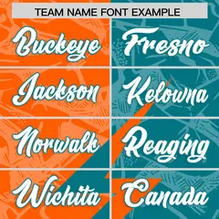 Aqua Orange Split Lightning Pattern Football Jersey 3