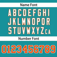 Aqua Orange Stripe Raglan Sleeves Authentic Baseball Jersey 4