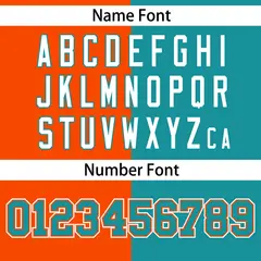 Aqua Orange Stripe-Solid Combo Authentic Baseball Jersey 4