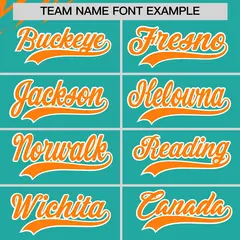 Aqua Orange Teal Reversible Baseball Jersey Lightning & Graffiti Pattern 6