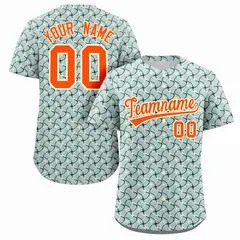 Aqua Orange Texture Graffiti Pattern Baseball Jersey