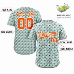 Aqua Orange Texture Graffiti Pattern Baseball Jersey 2