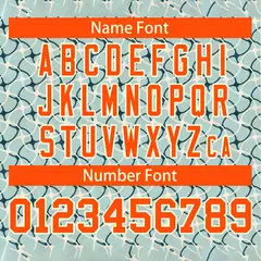 Aqua Orange Texture Graffiti Pattern Baseball Jersey 4
