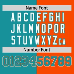 Aqua Orange Two Tone Striped Authentic Baseball Jersey 4