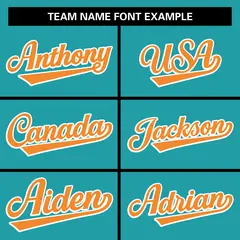 Aqua Orange Varsity Raglan Sleeves Letterman Baseball Jacket 7