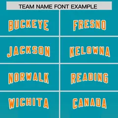 Aqua Orange Vertical Gradient Stripe Team Football Jersey 3