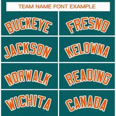 Aqua Orange-White Classic Hockey Jersey 3