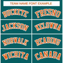 Aqua Orange-White Classic Hockey Jersey 3