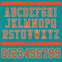 Aqua Orange-White Classic Mesh Authentic Football Jersey 3