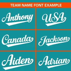 Aqua Orange-White Color Block Authentic Baseball Jersey 3
