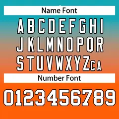 Aqua Orange-White Gradient Football Jersey 3