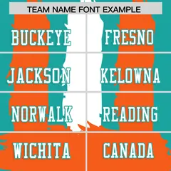 Aqua Orange White Graffiti Pattern Flag Football Jersey 3