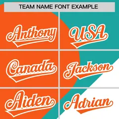 Aqua Orange-White Half Heart Color Block Baseball Jersey 3