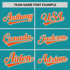 Aqua Orange-White Horizontal Stripe Pullover Baseball Jersey 3