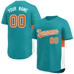 Aqua Orange-White Side Two-Tone Authentic Baseball Jersey