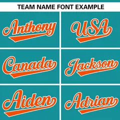 Aqua Orange-White Side Two-Tone Authentic Baseball Jersey 3