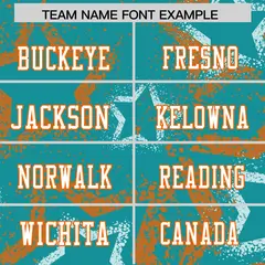 Aqua Orange-White Star Graffiti Authentic Football Jersey 3