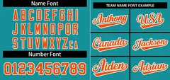 Aqua Orange-White Stripe Raglan Baseball Jersey 3