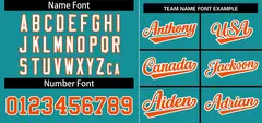 Aqua Orange-White Stripe Raglan Baseball Jersey 3