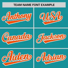 Aqua Orange-White Stripe Raglan Baseball Jersey 3