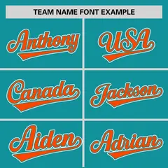 Aqua Orange Zebra Stripes Graffiti Authentic Baseball Jersey 3